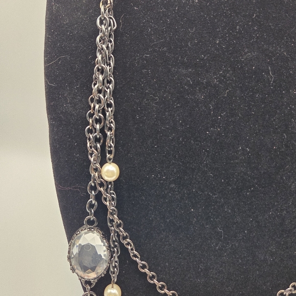 Layne Bryant Multi Strand Black and Pearl Necklace - Picture 3 of 5